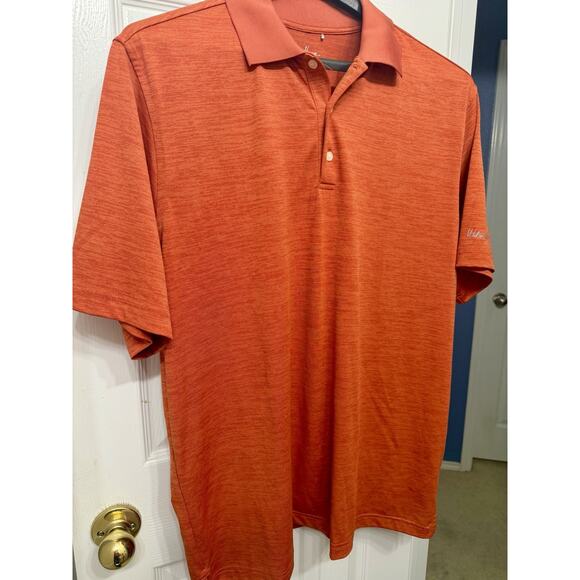 Men’s Walter Hagen Essentials Space Dye Solid Golf Polo in Orange - Size XL - Picture 2 of 9